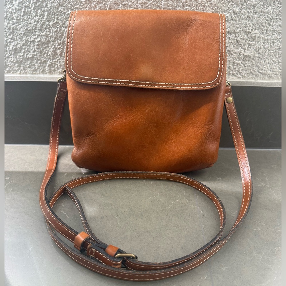 Patricia Nash Vintage Brown Leather Crossbody
